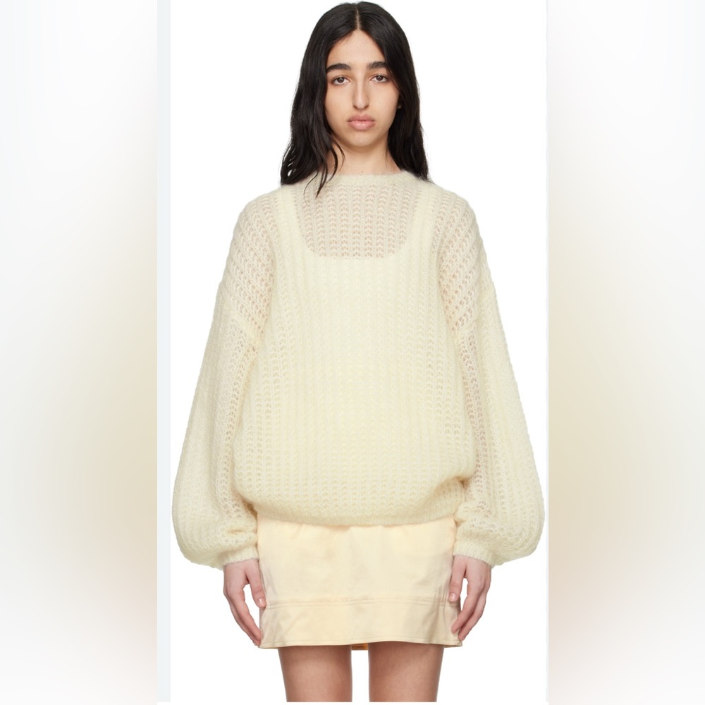 Toteme Puff Knit Sweater Mohair Knit Oversized Knit Sweater